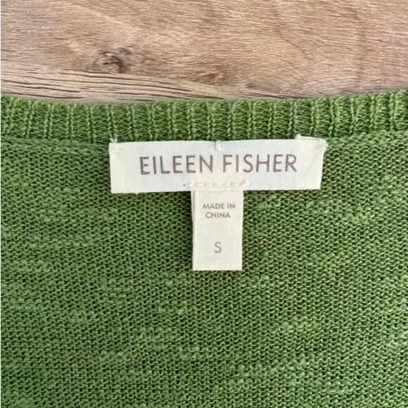 Eileen Fisher Linen Cotton Short Sleeve Cardigan Sweater Size Small Lagenlook - Picture 3 of 7